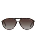 TOM FORD FT0447 Jacob Gradient Aviator Sunglasses, Brown