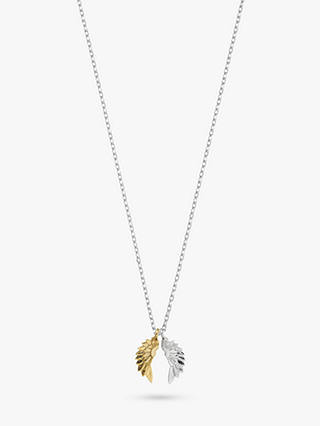 Estella Bartlett Silver and Gold Plated Wings Pendant, Silver/Gold