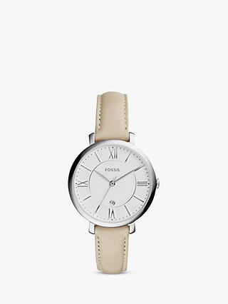Fossil Women's Jacqueline Date Leather Strap Watch