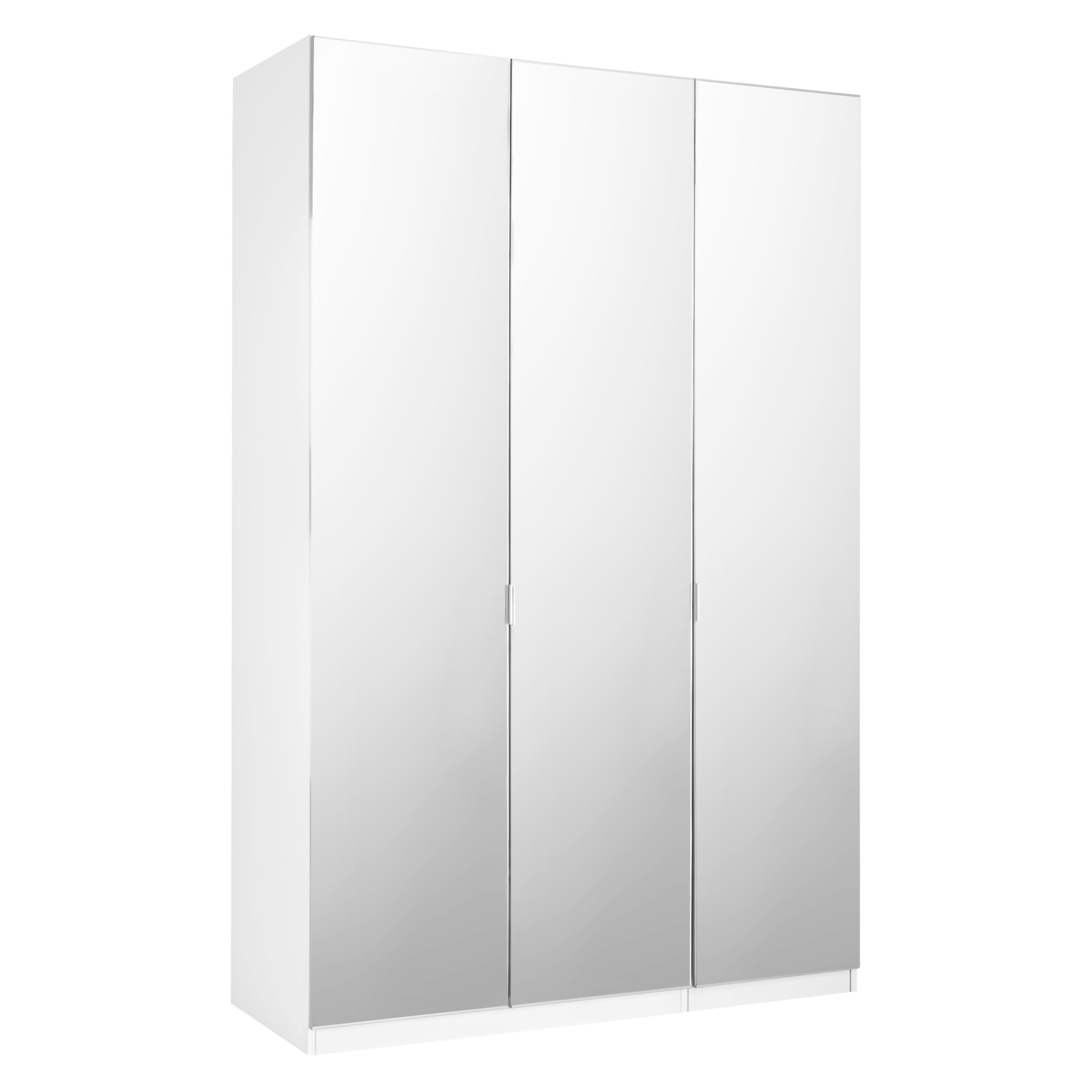 Photo of John lewis anyday mix it tall mirrored triple wardrobe mirror/matt white