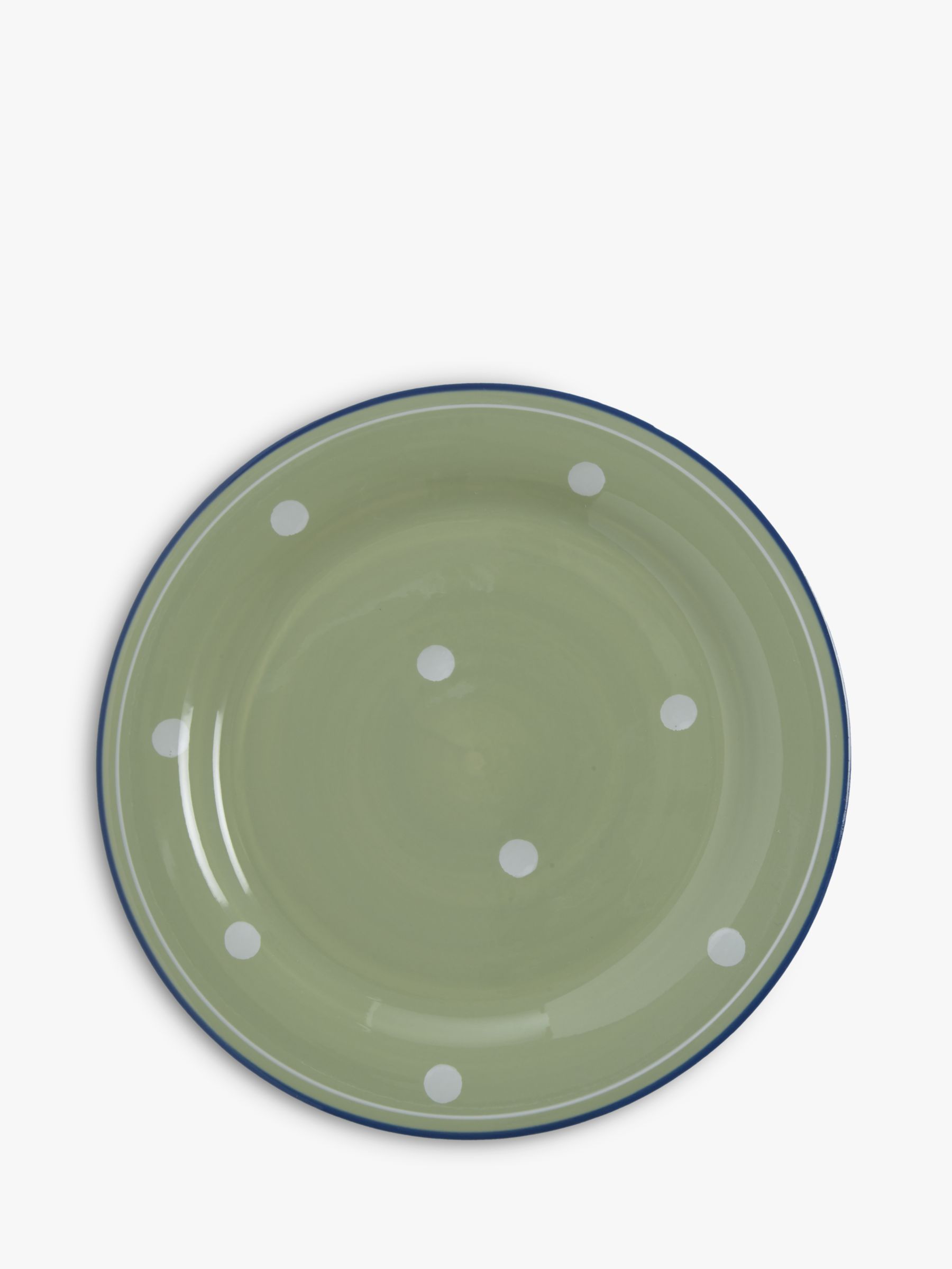 John Lewis & Partners Hazlemere Spot Plate, White, Dia.17cm
