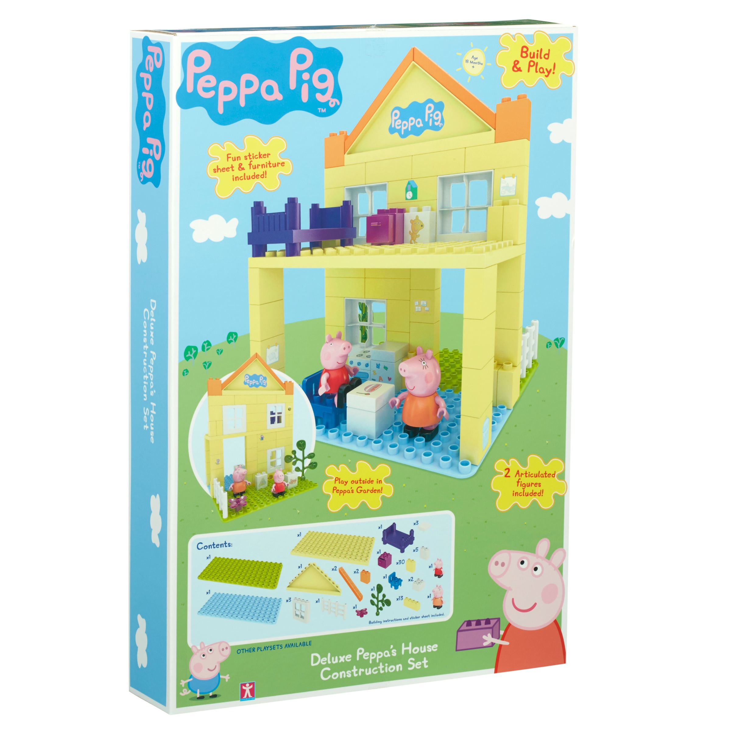 Peppa Pig Deluxe Peppa’s House Construction Set at John Lewis & Partners