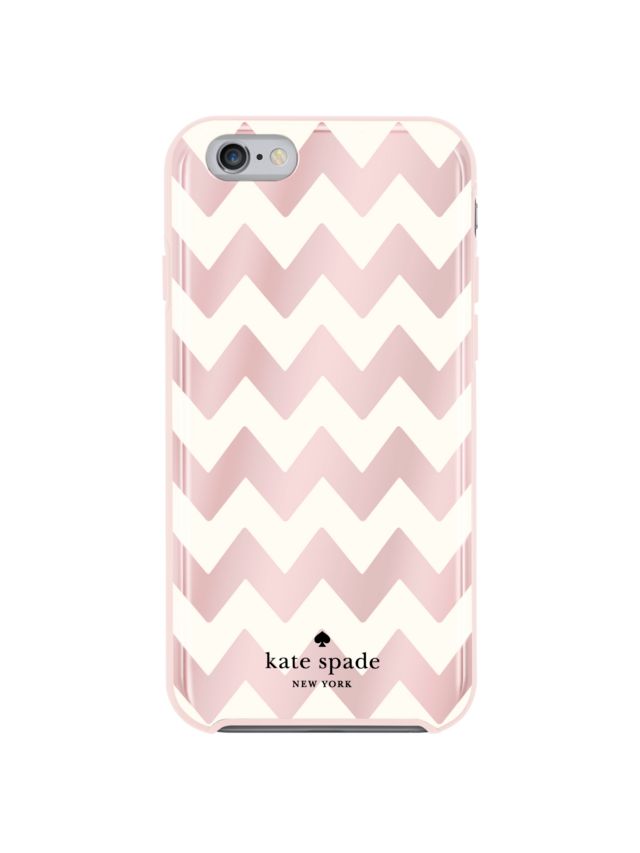kate spade new york Chevron Pattern Hard Case for iPhone 6/6s, Rose Gold