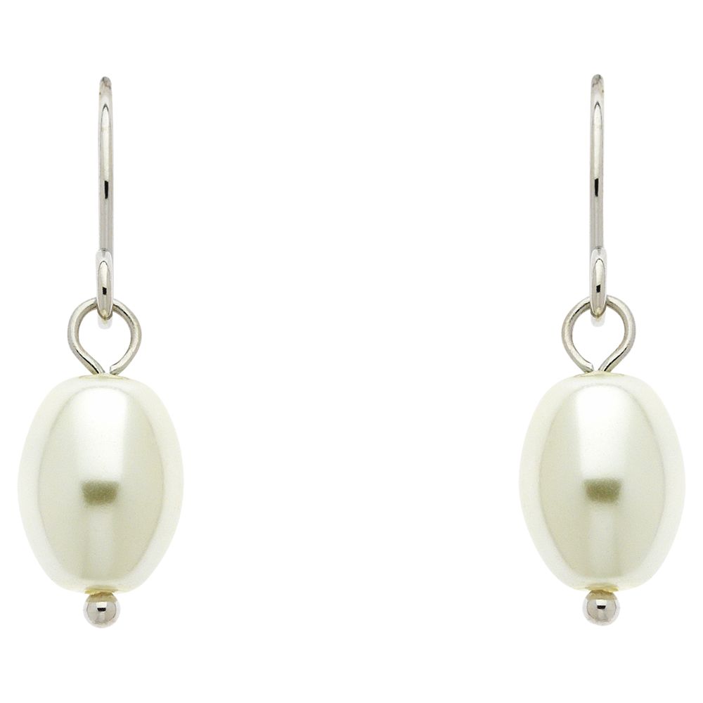 Buy Finesse Freshwater Pearl French Wire Drop Earrings, White | John Lewis