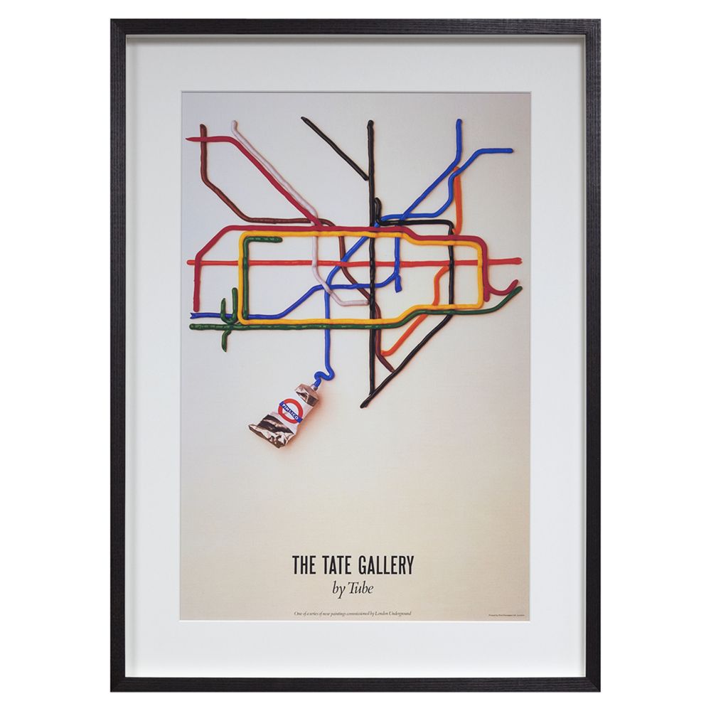 London Transport Museum - Tate Gallery By Tube Framed Print, 69 x 50cm (£150)