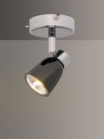John Lewis Fenix GU10 LED Single Spotlight, Black Pearl Nickel