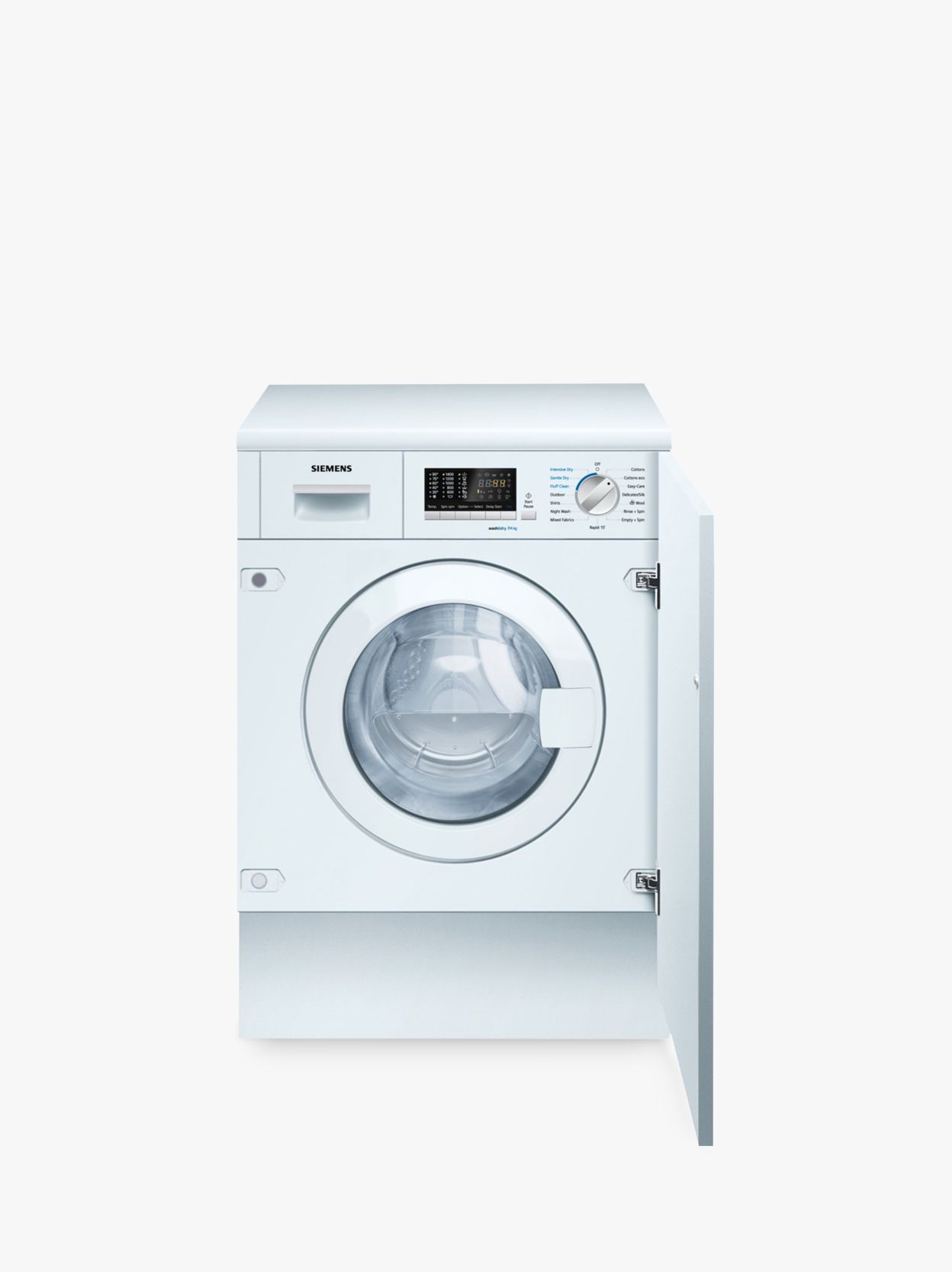Siemens iQ500 WK14D541GB Integrated Washer Dryer, 7kg Wash/4kg Dry Load, B Energy Rating, 1400rpm Spin