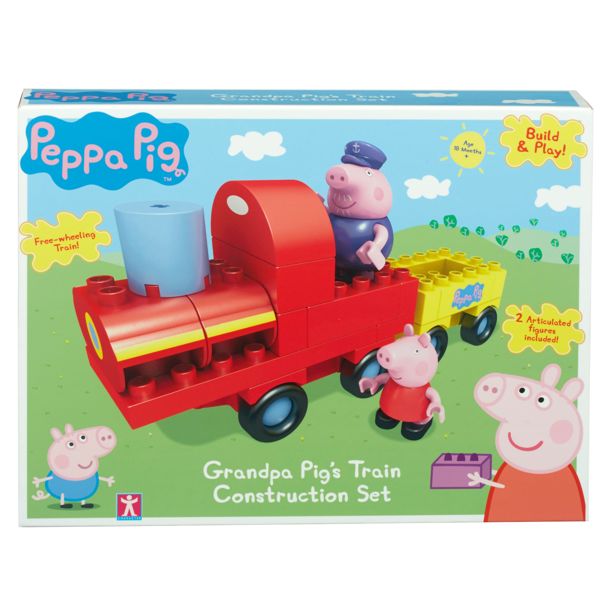 peppa pig train and track set