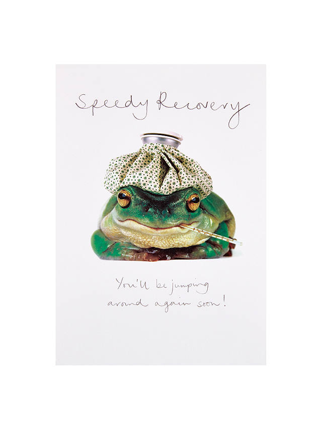 Woodmansterne Frog Speedy Recovery Get Well Card