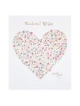 Woodmansterne Heart Full Of Flowers Wonderful Wife Birthday Card