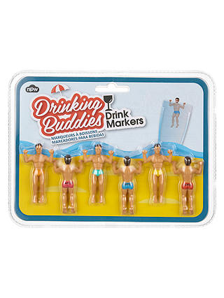 NPW Drinking Buddies Drink Markers, Set of 6