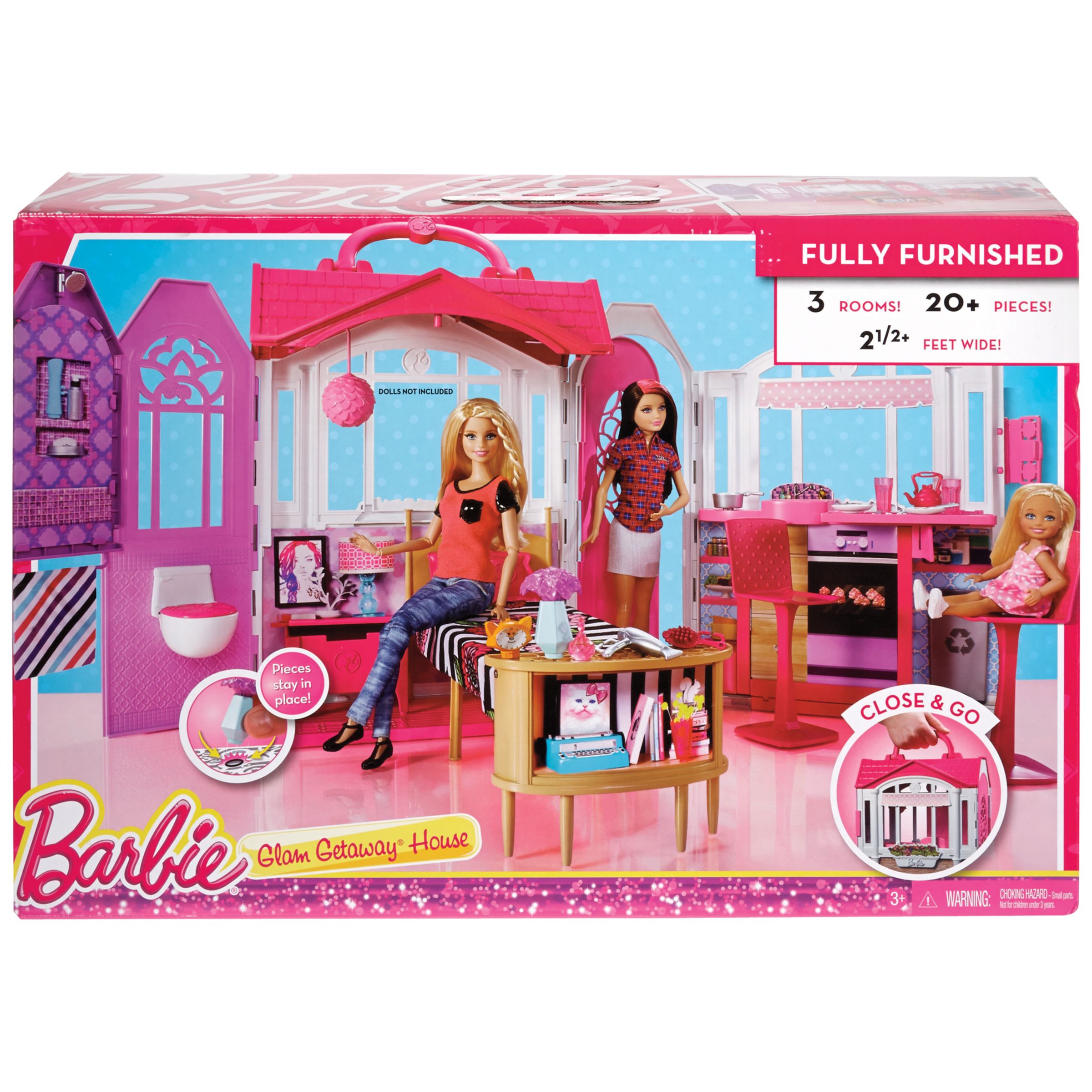 Barbie CHF54 Glam Getaway House Playset Various 