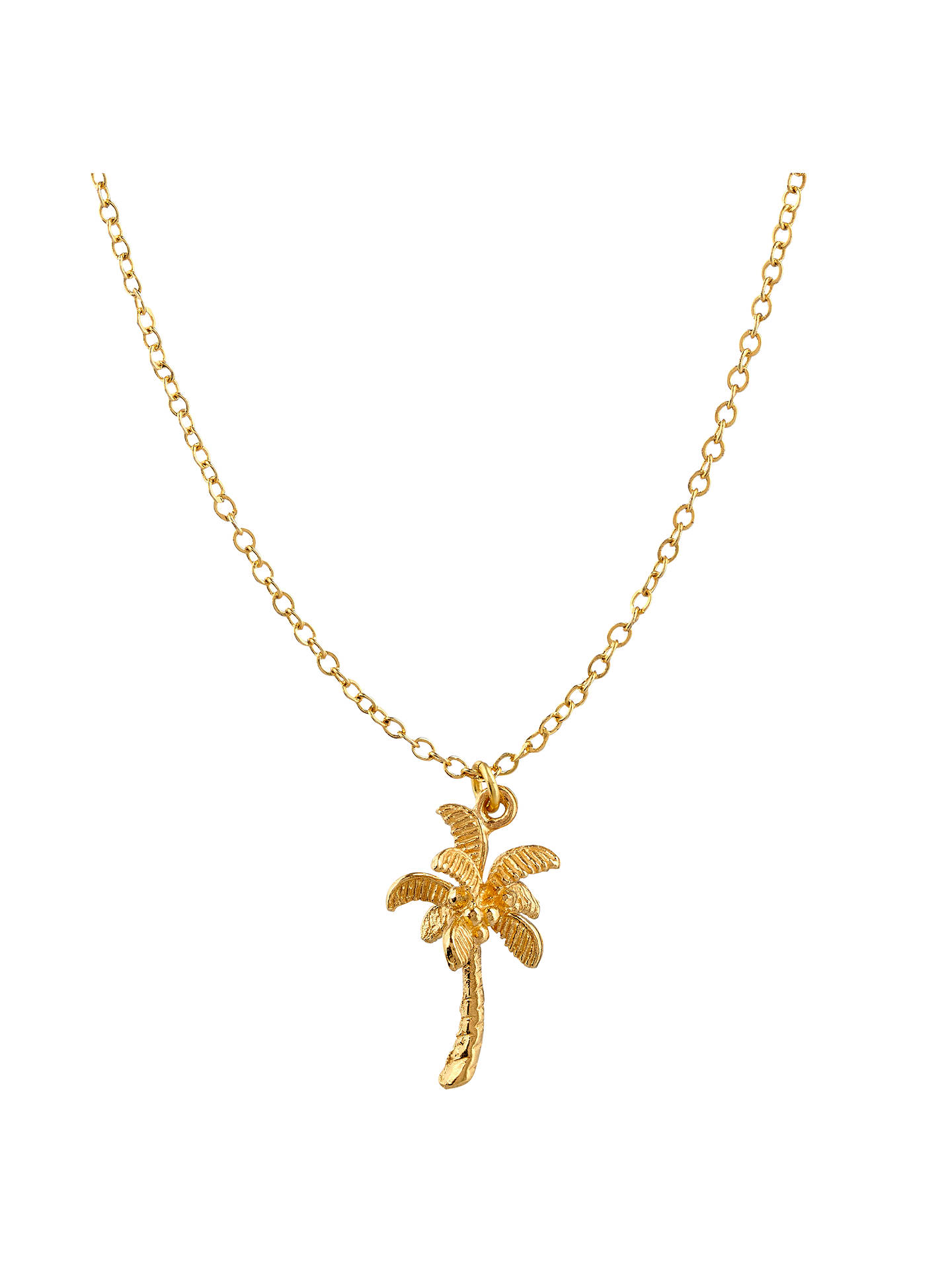 Mirabelle Palm Tree Pendant Chain Necklace, Gold at John Lewis & Partners