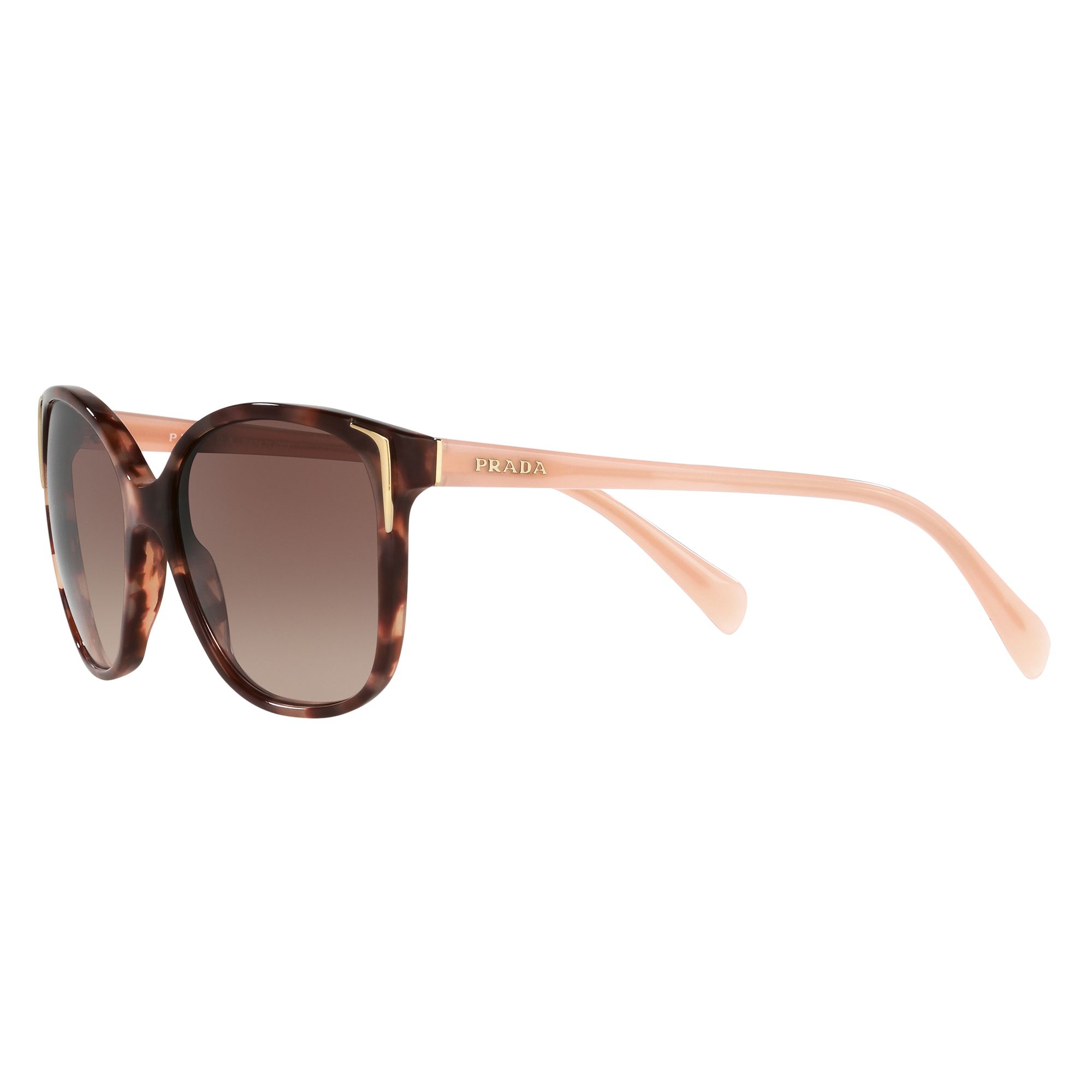 Prada PR 01OS Square Sunglasses, Tortoise Blush/Brown Gradient