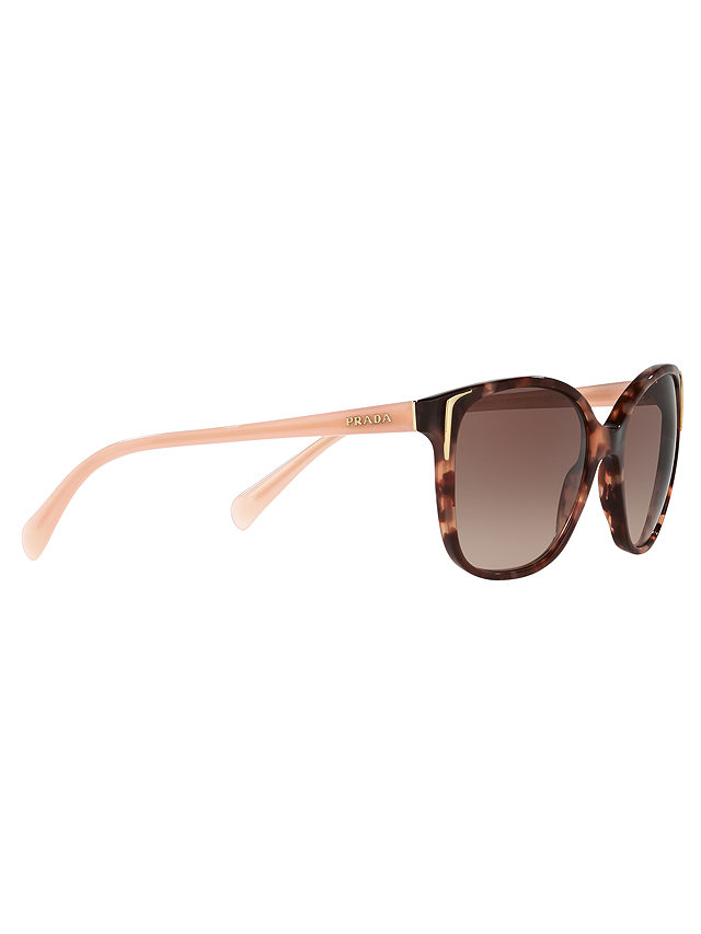 Prada PR 01OS Square Sunglasses, Tortoise Blush/Brown Gradient