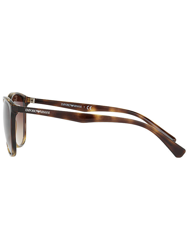 Emporio Armani EA4073 Cat's Eye Sunglasses, Tortoise/Brown Gradient
