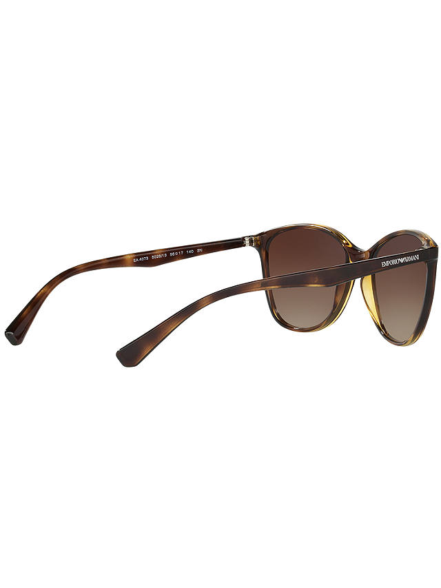 Emporio Armani EA4073 Cat's Eye Sunglasses, Tortoise/Brown Gradient