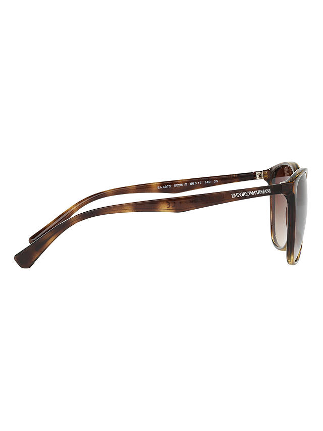 Emporio Armani EA4073 Cat's Eye Sunglasses, Tortoise/Brown Gradient at ...