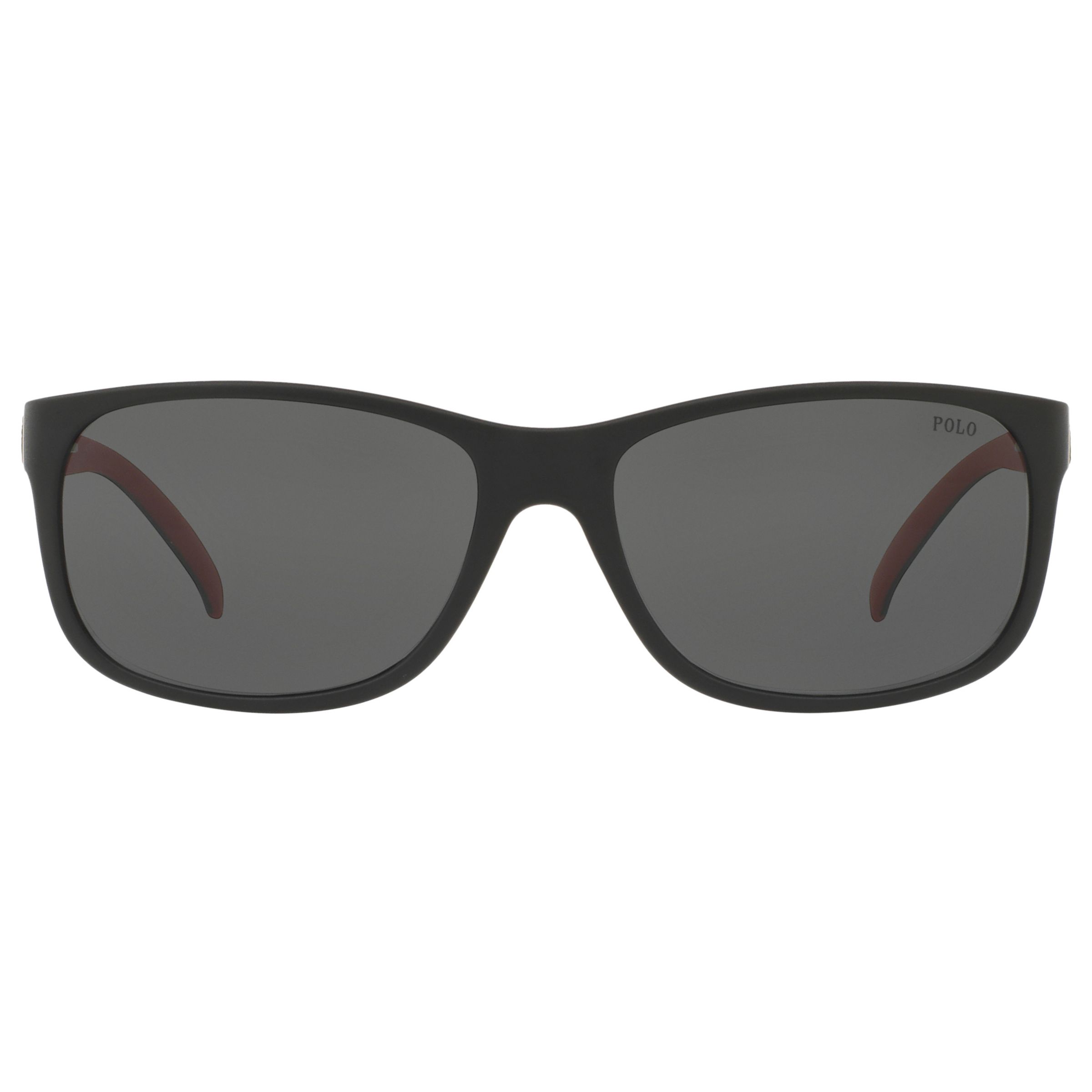 Polo Ralph Lauren PH4109 Men's Oval Sunglasses, Black/Red at John Lewis &  Partners