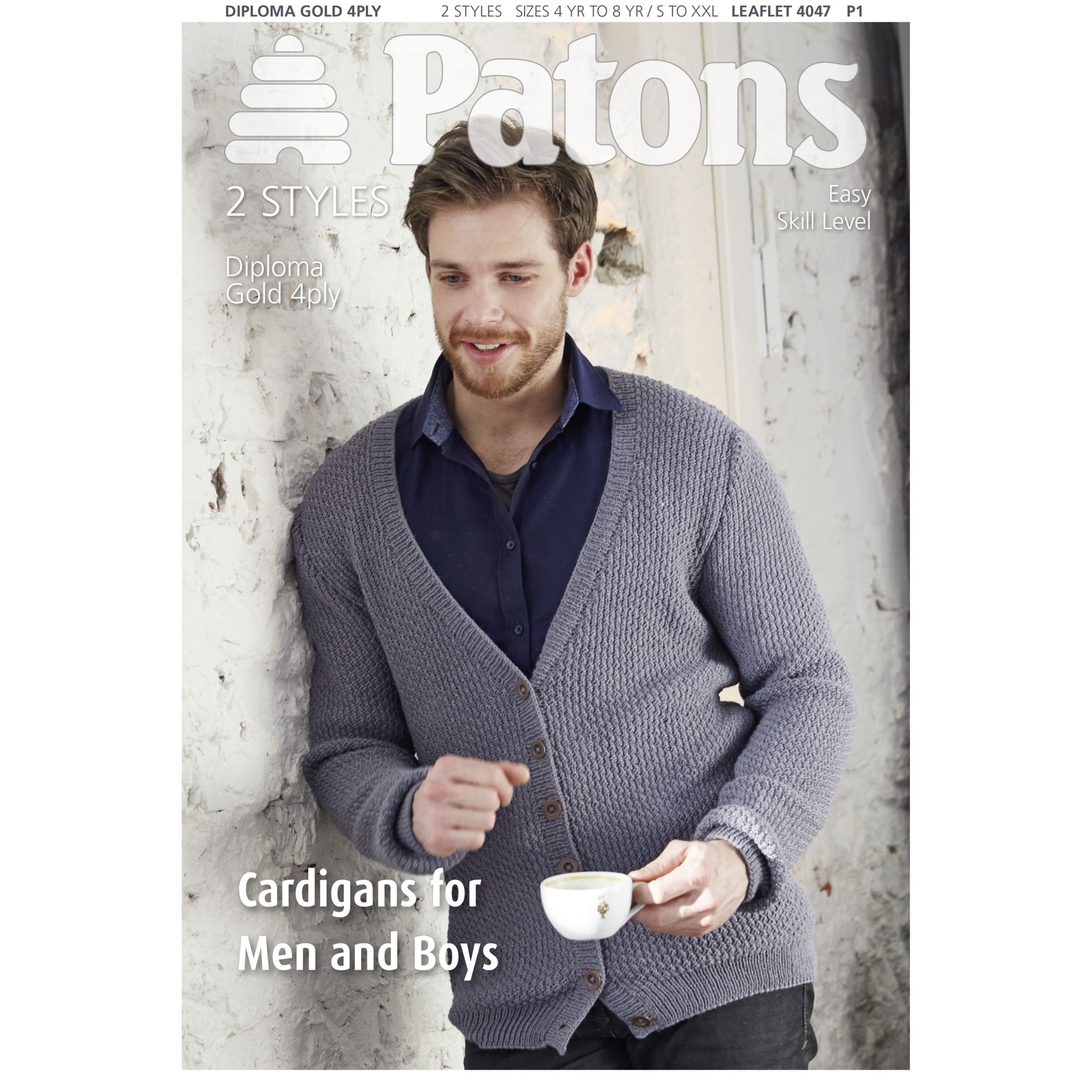 Patons Yarn Diploma Gold 4 Ply Men S Cardigan Knitting