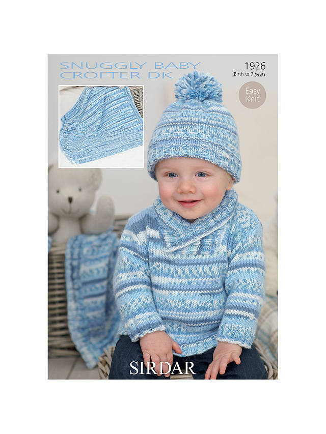 Sirdar Snuggly Baby Jumper and Hat Knitting Pattern, 1926