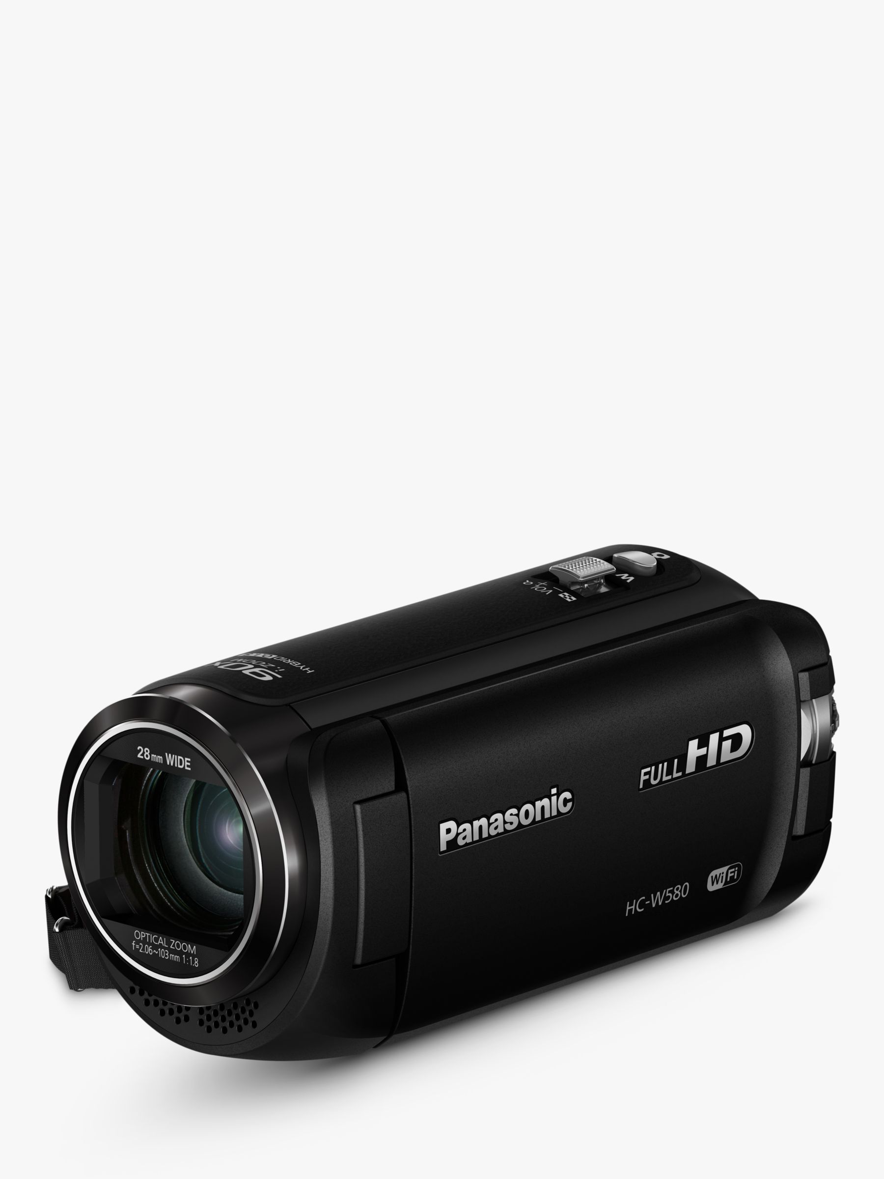 Panasonic HC-W580EB-K Camcorder, Wi-Fi, HD 1080p, High Dynamic Range 2.5MP Movie/10MP Still, 50x Optical Zoom, 90x Intelligent Zoom, 2.7 Wide LCD Touch Monitor
