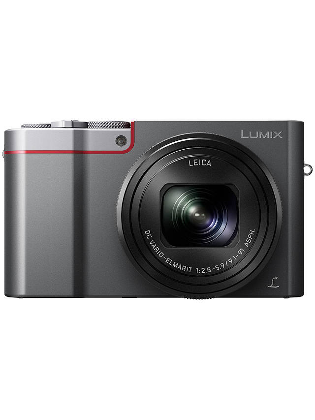 Panasonic LUMIX DMC-TZ100EB Digital Camera, 4K Ultra HD, 20.1MP, 10x Optical Zoom, Wi-Fi, EVF, 3" LCD Touch Screen, Silver