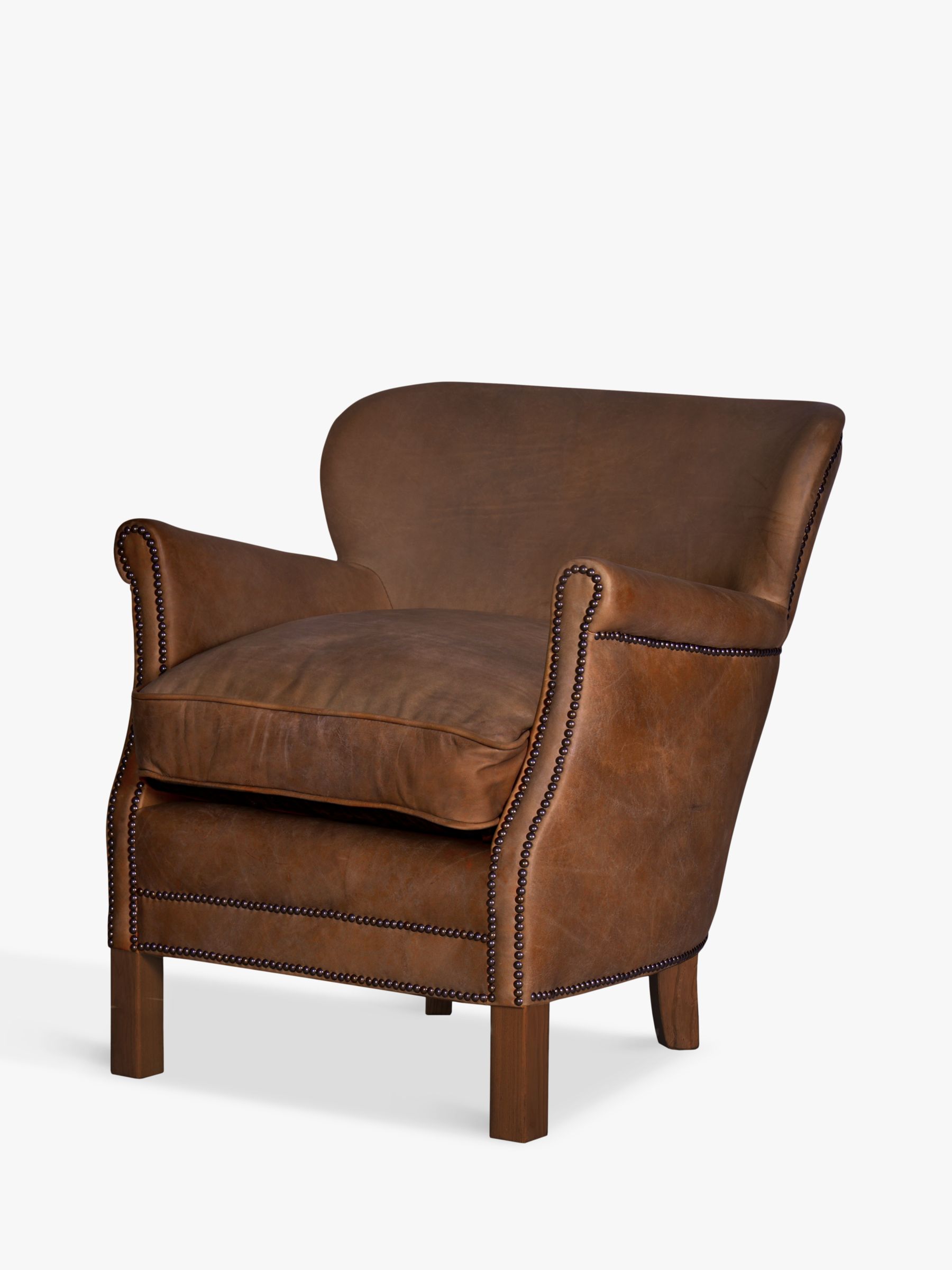 Halo Little Professor Leather Armchair Antique Whisky At John