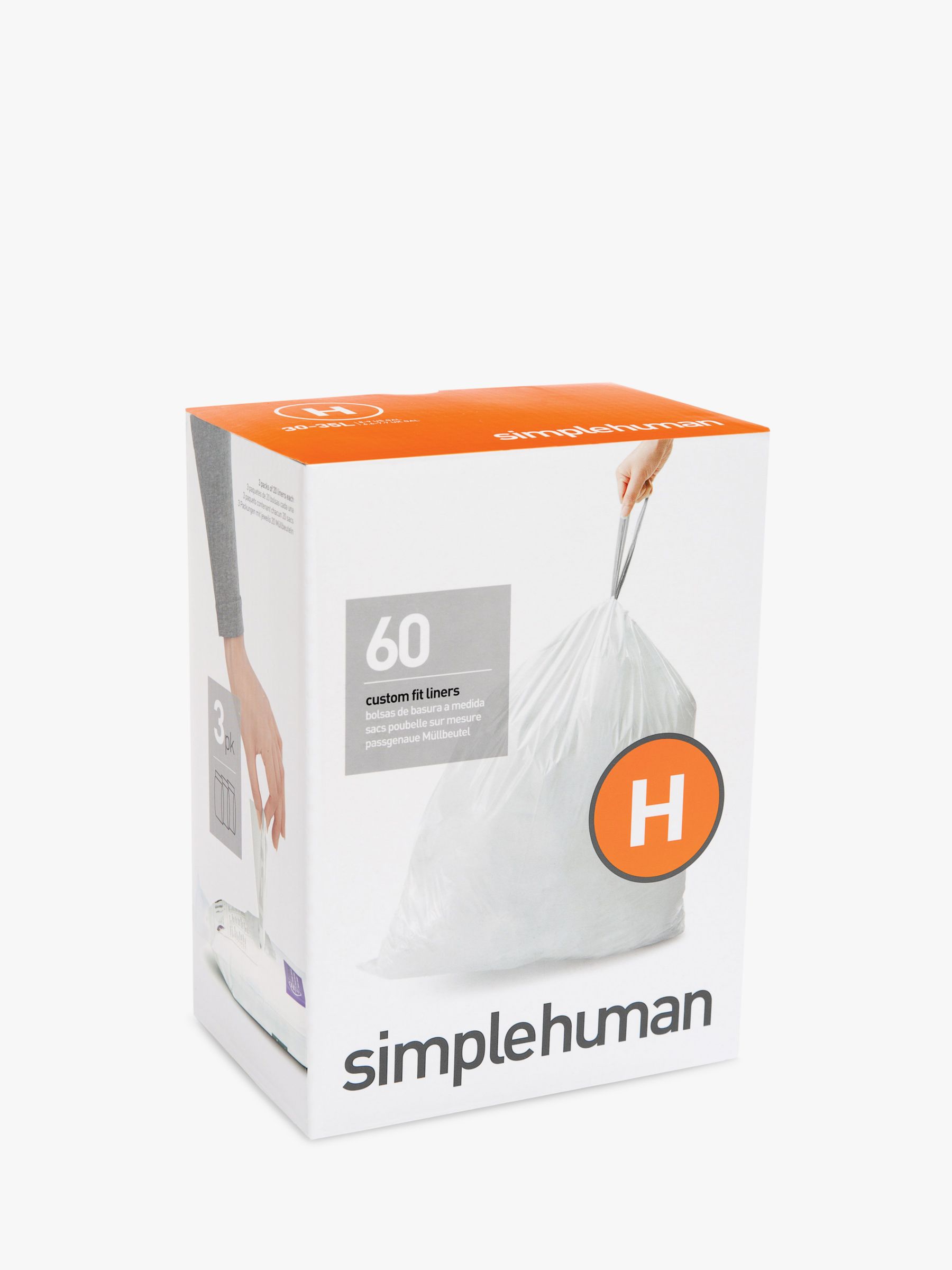 Trash bags, code P, 50-60 L / 20 pcs., plastic - simplehuman