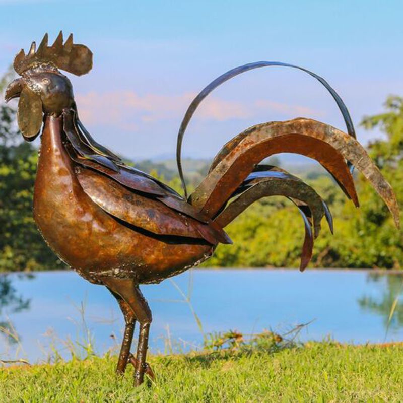 Rspb Standing Rooster Metal Sculpture At John Lewis Partners