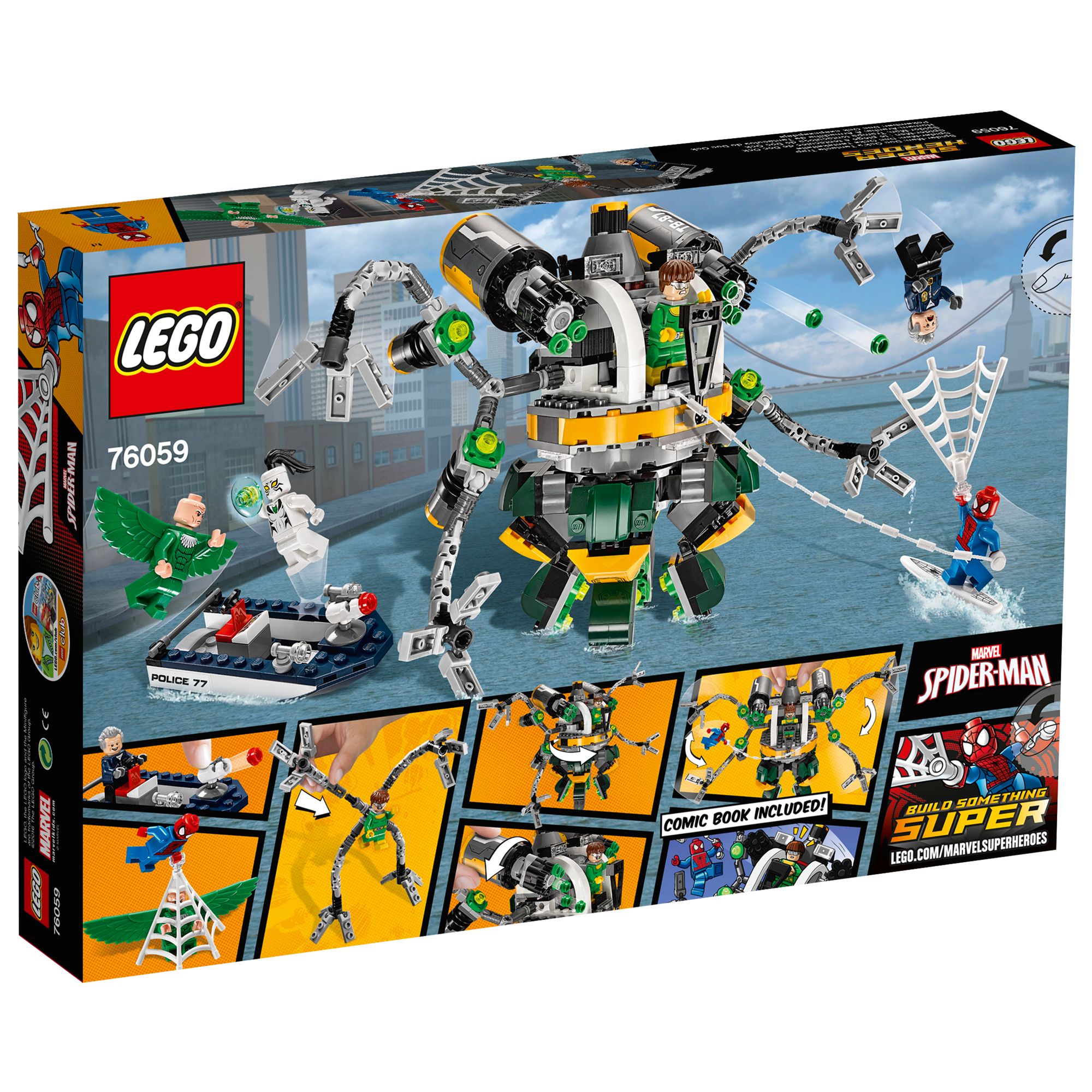 lego spiderman doc ock tentacle trap