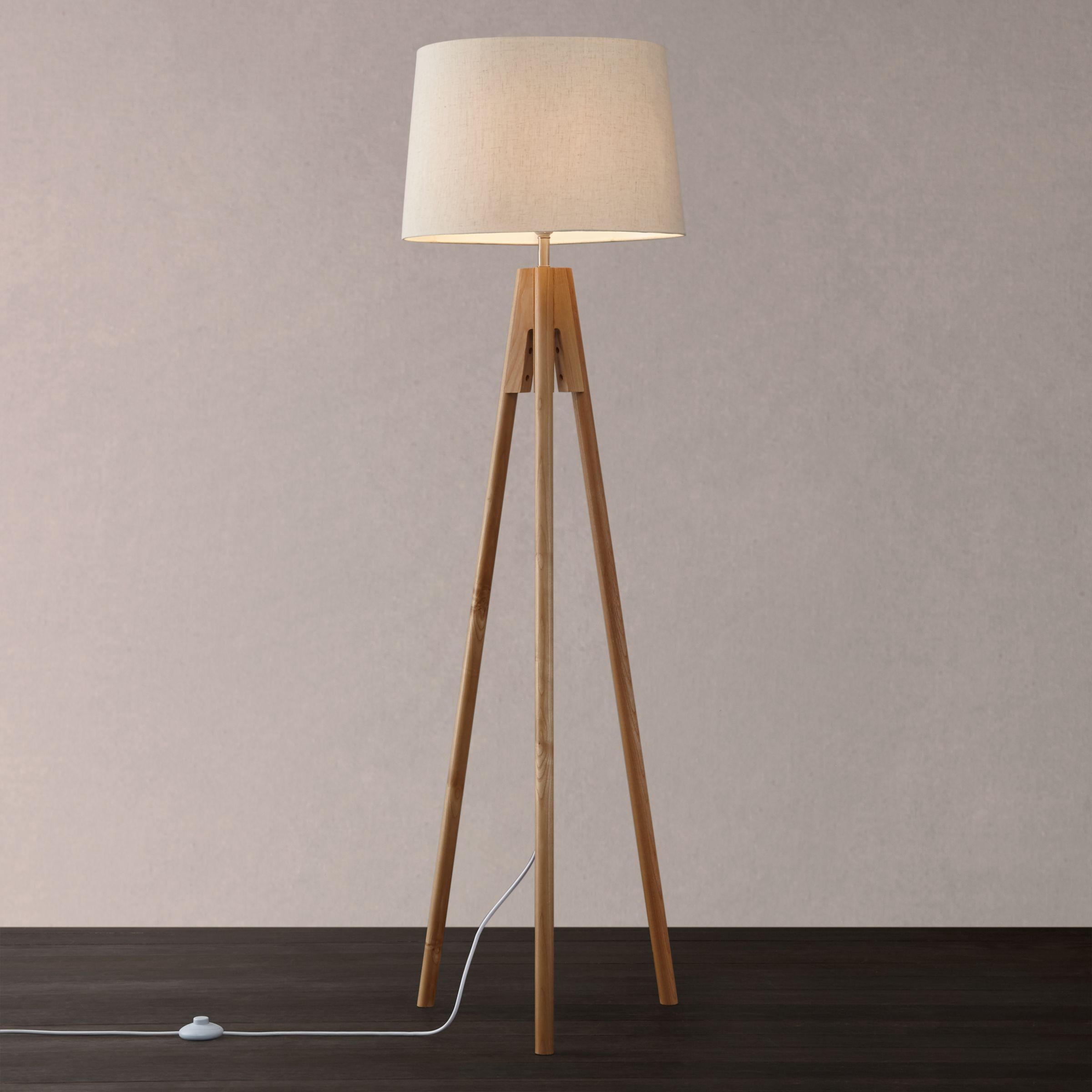 timber tripod floor lamp