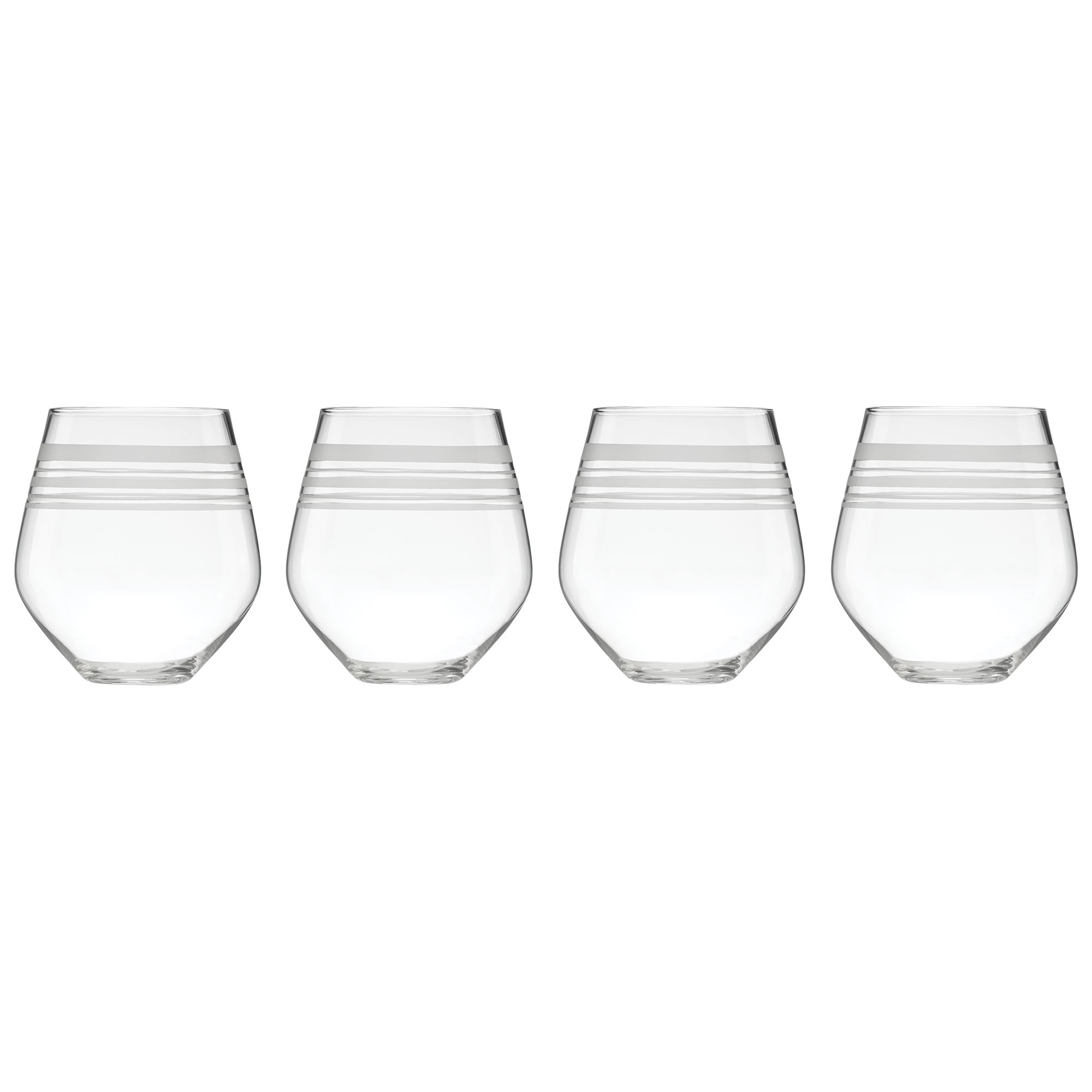 kate spade new york Library Stripe Stemless Wine Glasses ...