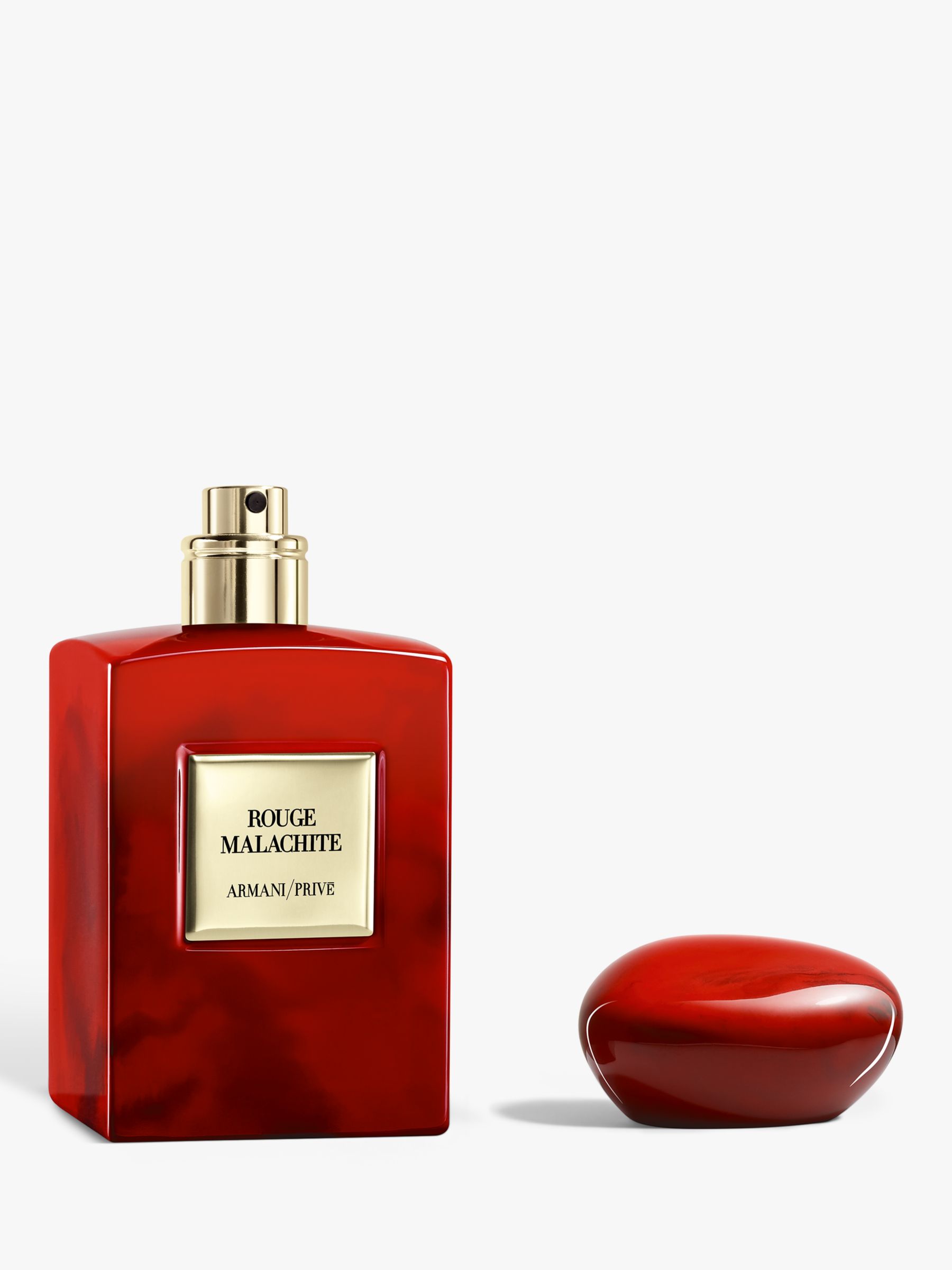 Armani perfume store red bottle