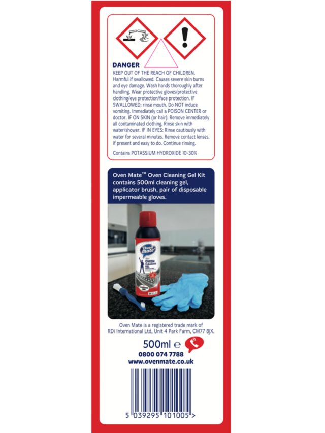 Oven Mate Cleaning Gel 500ml & Cleaning Kit