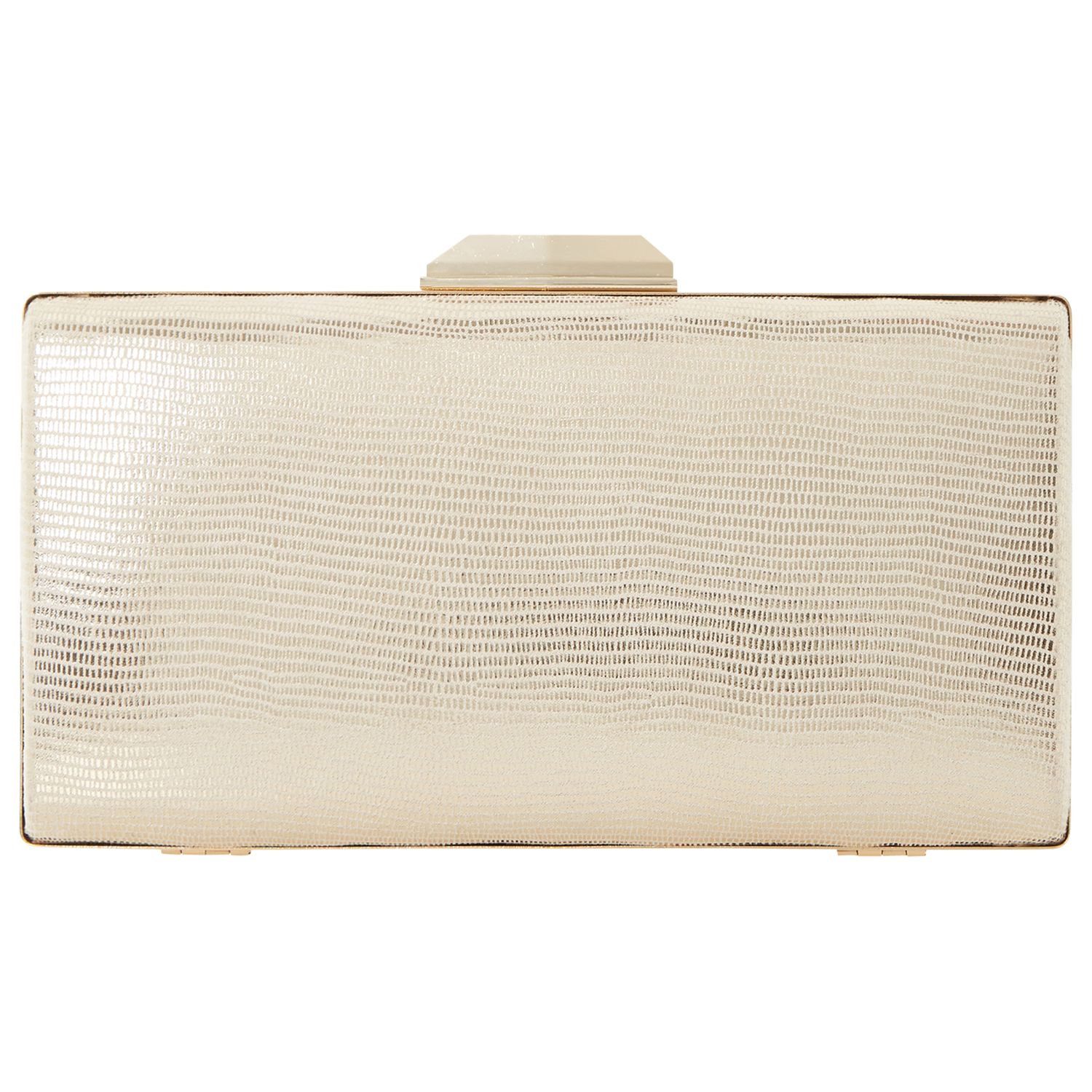 Dune Billee Clutch Bag, Gold at John Lewis & Partners