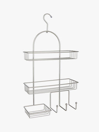 John Lewis & Partners Overdoor 3 Tier Hanging Shower Basket