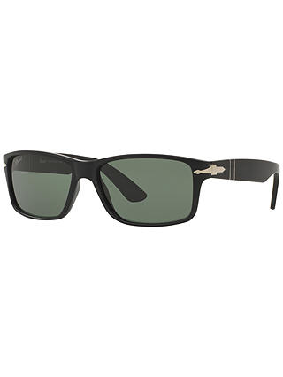 Persol PO3154S Polarised Rectangular Sunglasses, Black