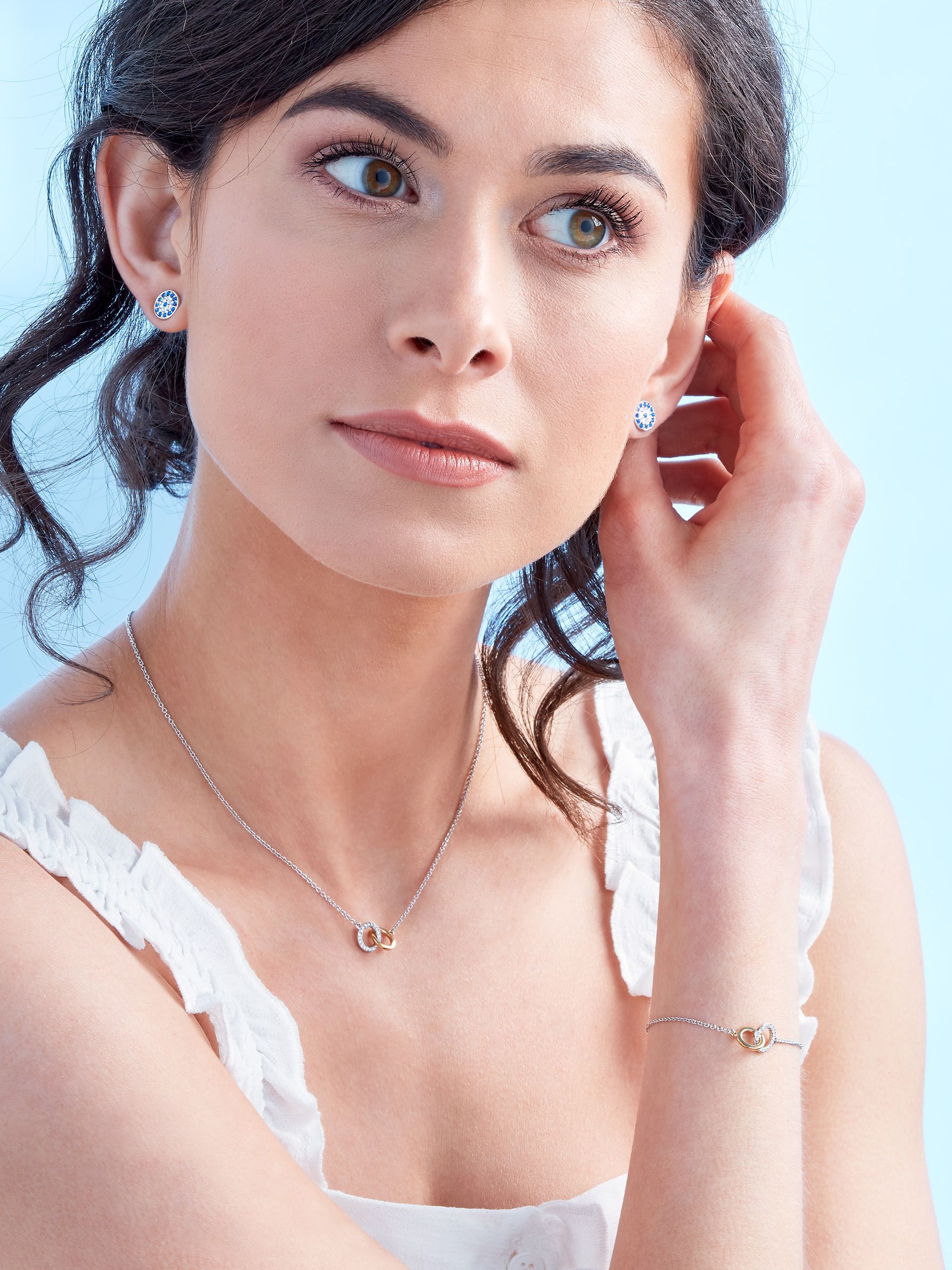 Buy Melissa Odabash Glass Crystal Evil Eye Stud Earrings Online at johnlewis.com