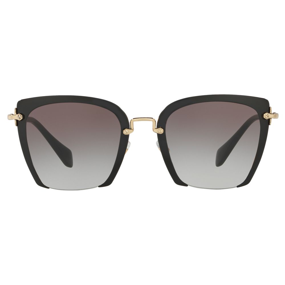 Buy Miu Miu MU52RS Women's Square Sunglasses, Black/Grey Gradient Online at johnlewis.com