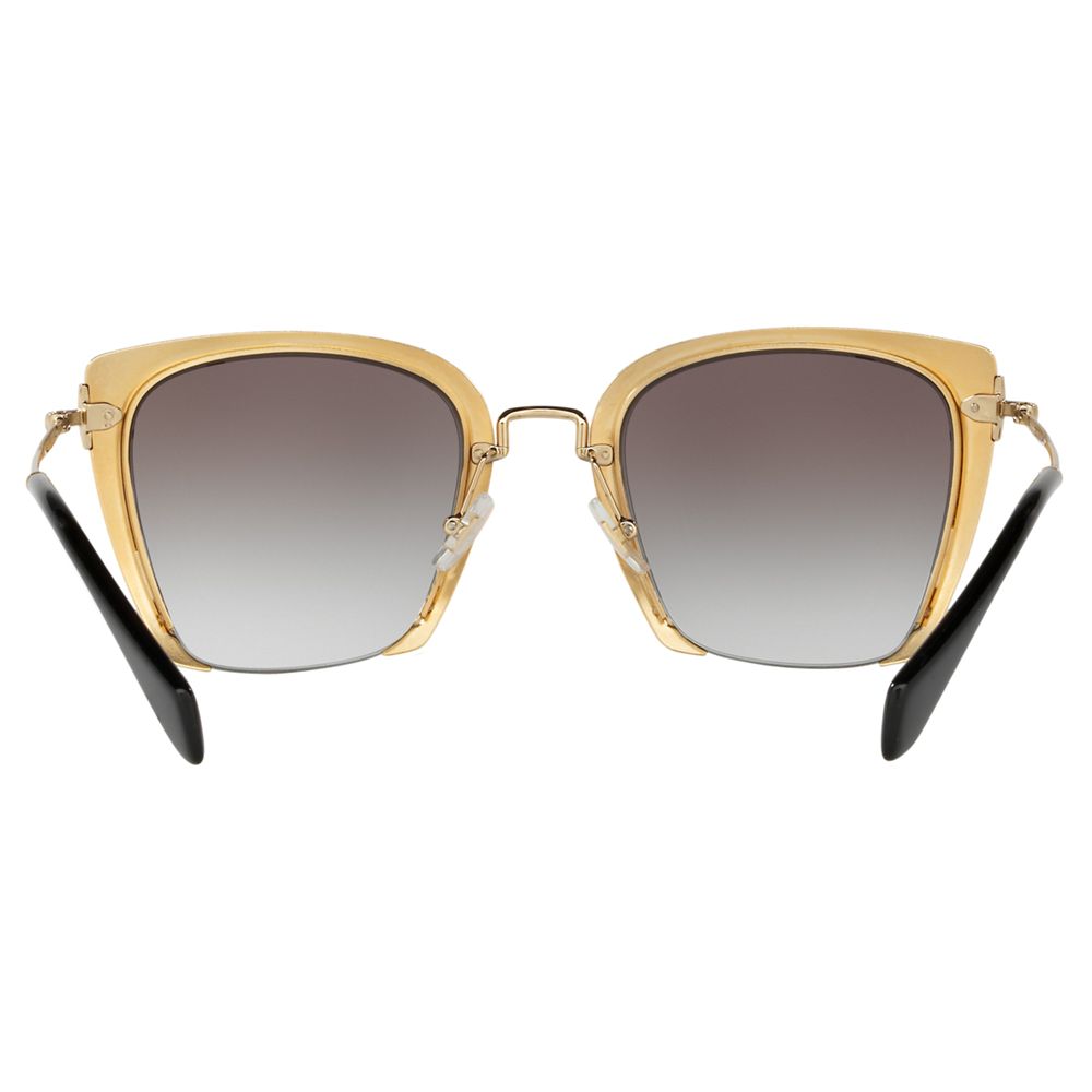 Buy Miu Miu MU52RS Women's Square Sunglasses, Black/Grey Gradient Online at johnlewis.com