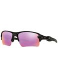 Oakley OO9295 Men's Flak 2.0 Prizm Rectangular Sunglasses, Polished Black/Purple