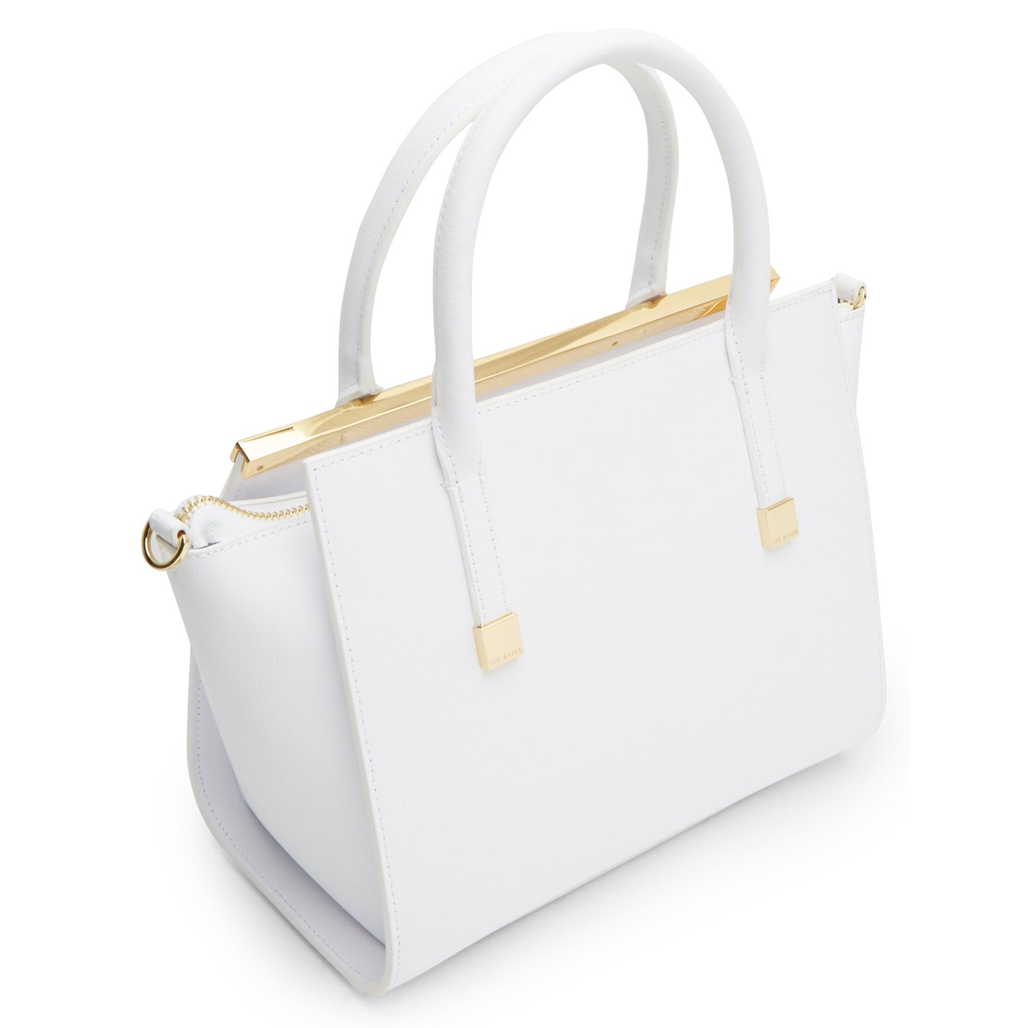 Ted Baker Trudy Leather Tote Bag, White at John Lewis & Partners