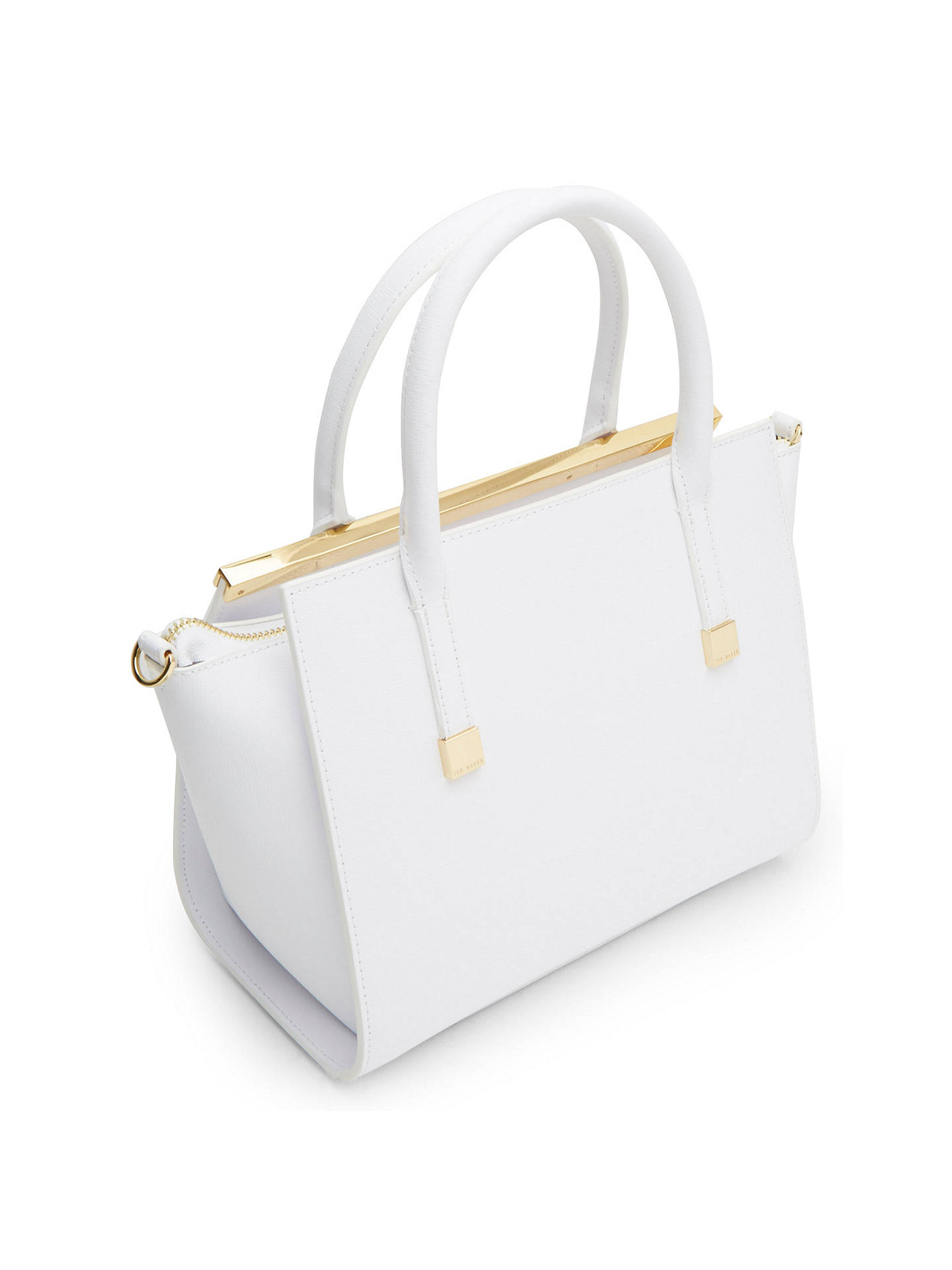 Ted Baker Trudy Leather Tote Bag, White at John Lewis & Partners