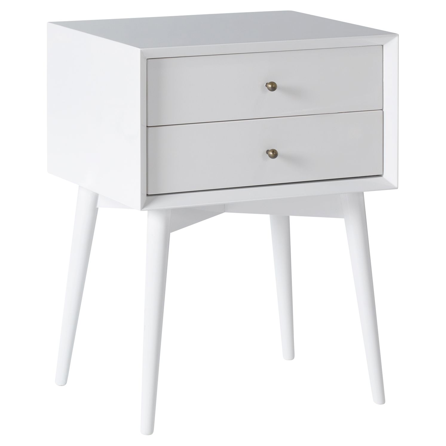 west elm Mid-Century Bedside Table, White