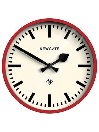 Newgate The Luggage Clock, Dia.30cm, Red