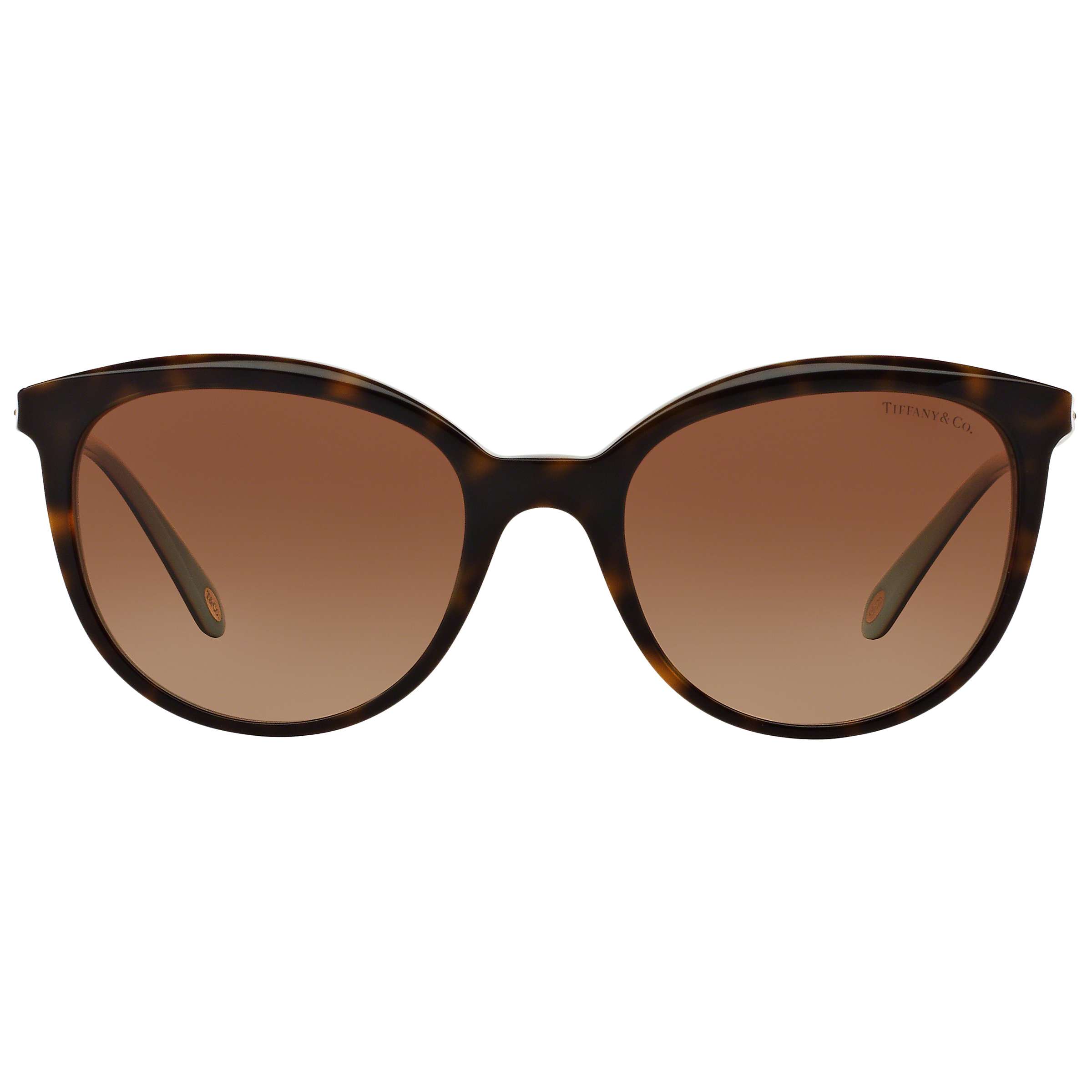 Buy Tiffany & Co TF4117B Gradient Oval Sunglasses, Tortoise Online at johnlewis.com