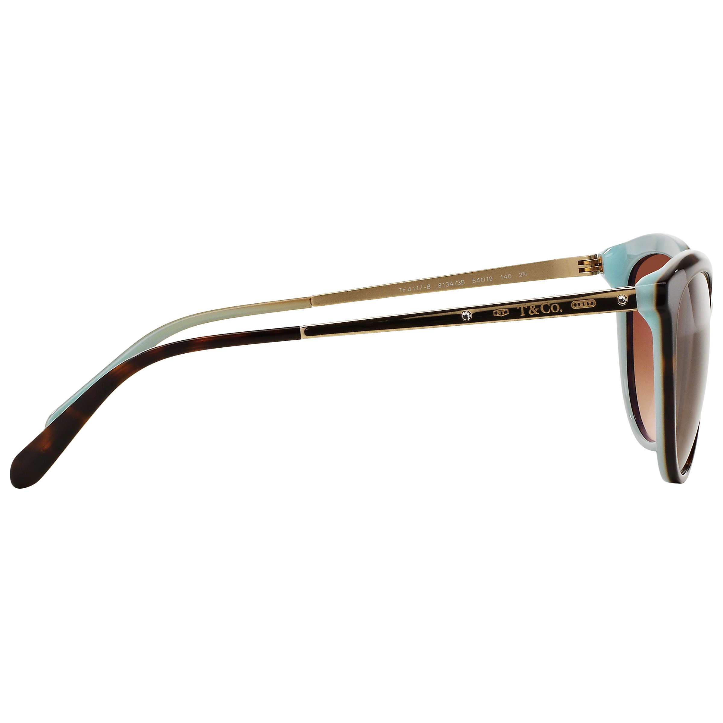 Buy Tiffany & Co TF4117B Gradient Oval Sunglasses, Tortoise Online at johnlewis.com