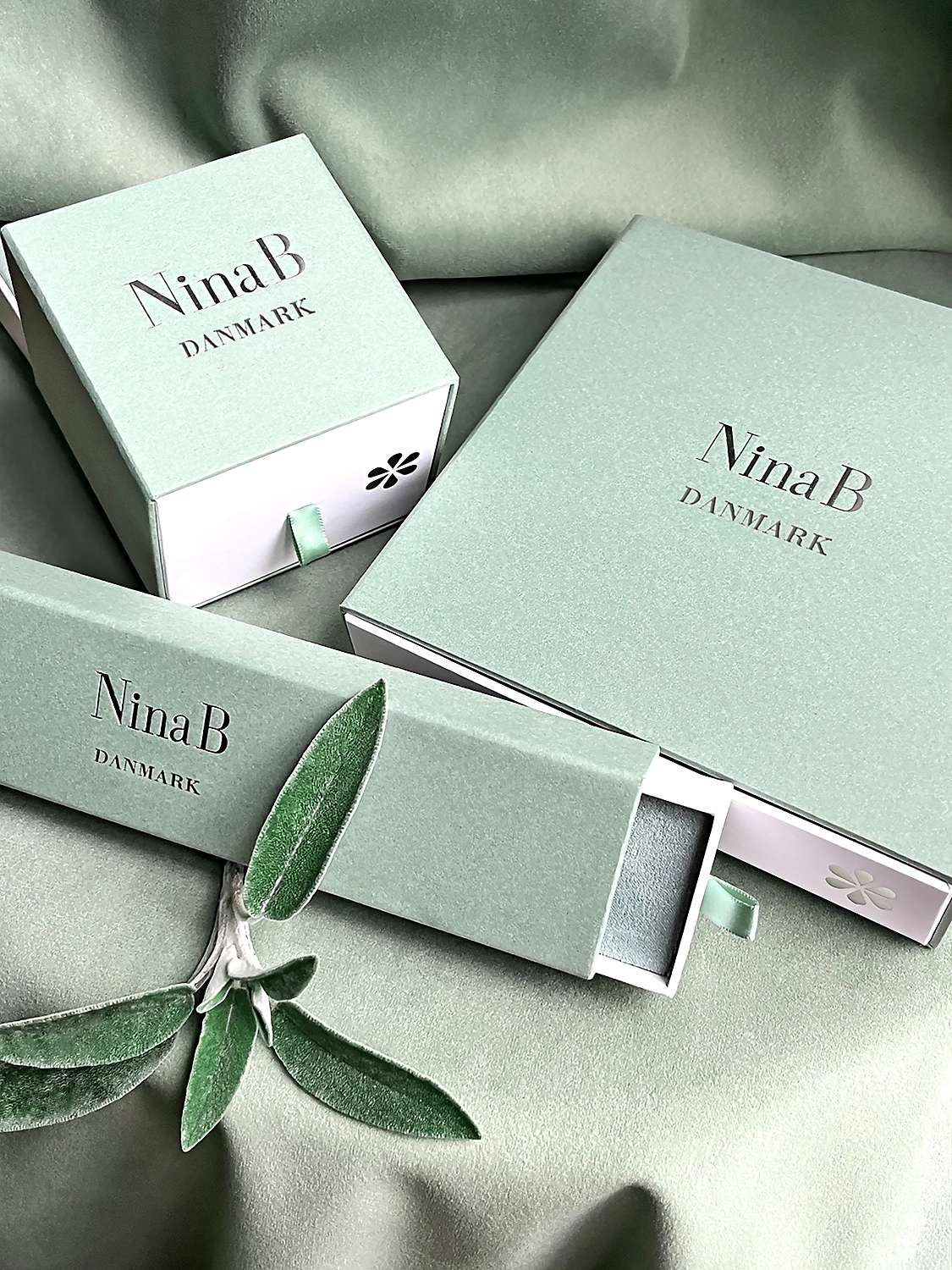 Buy Nina B Satin Flower Stud Earrings, Silver Online at johnlewis.com