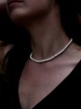 Nina B Loop Chain Necklace, Silver